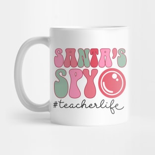 Santa Spy #teacherlife Teaching Funny Christmas Mug